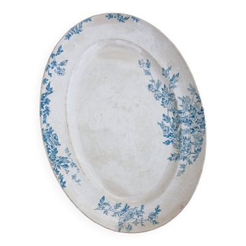 Plat ancien en terre de fer Creil et Montereau 