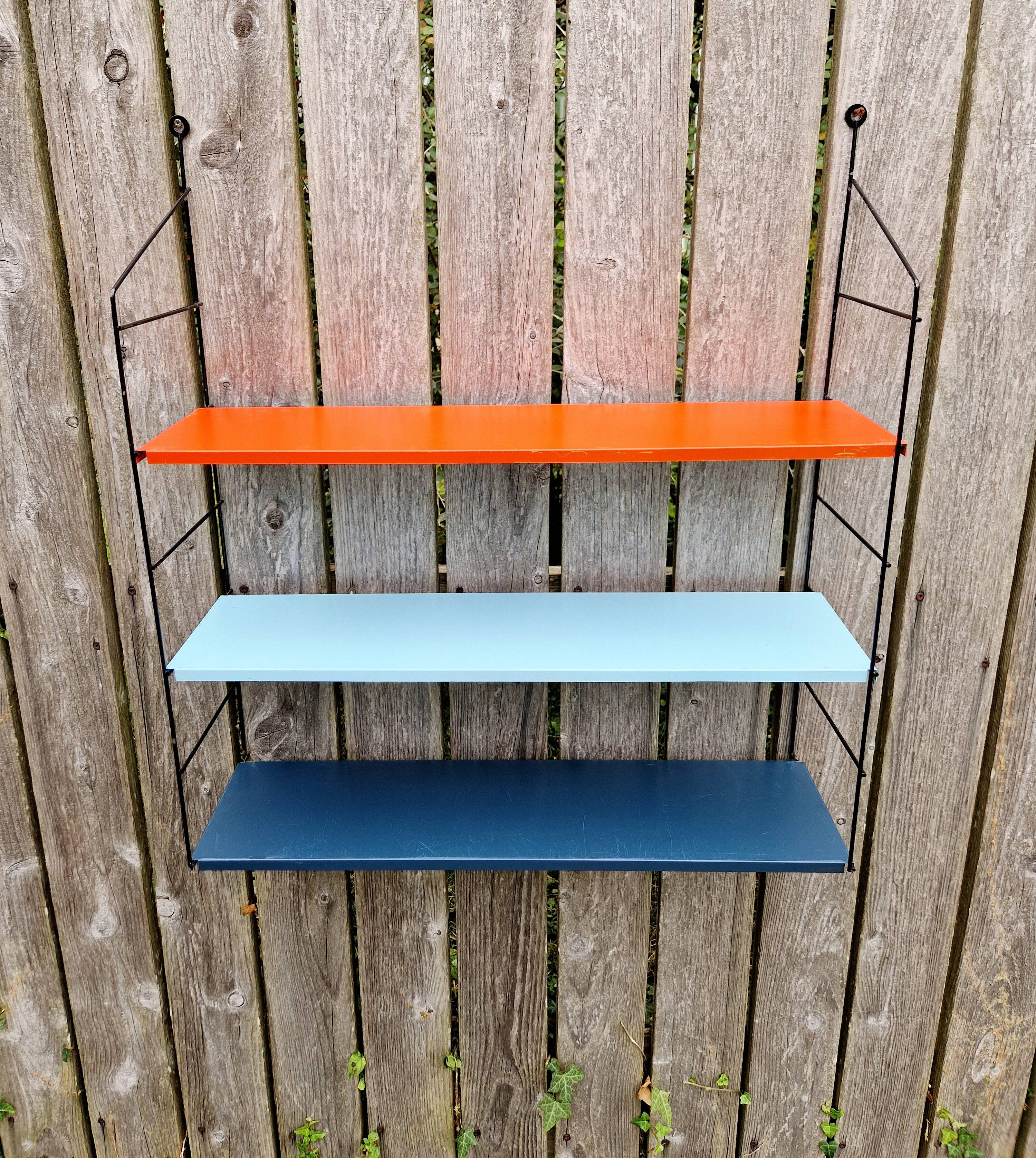 Vintage metal wall shelf, 60s
