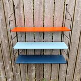 Vintage metal wall shelf, 60s