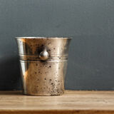 Silver metal ice bucket