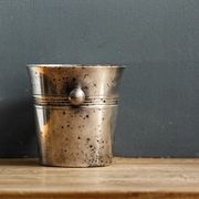 Seau à glace en métal argenté