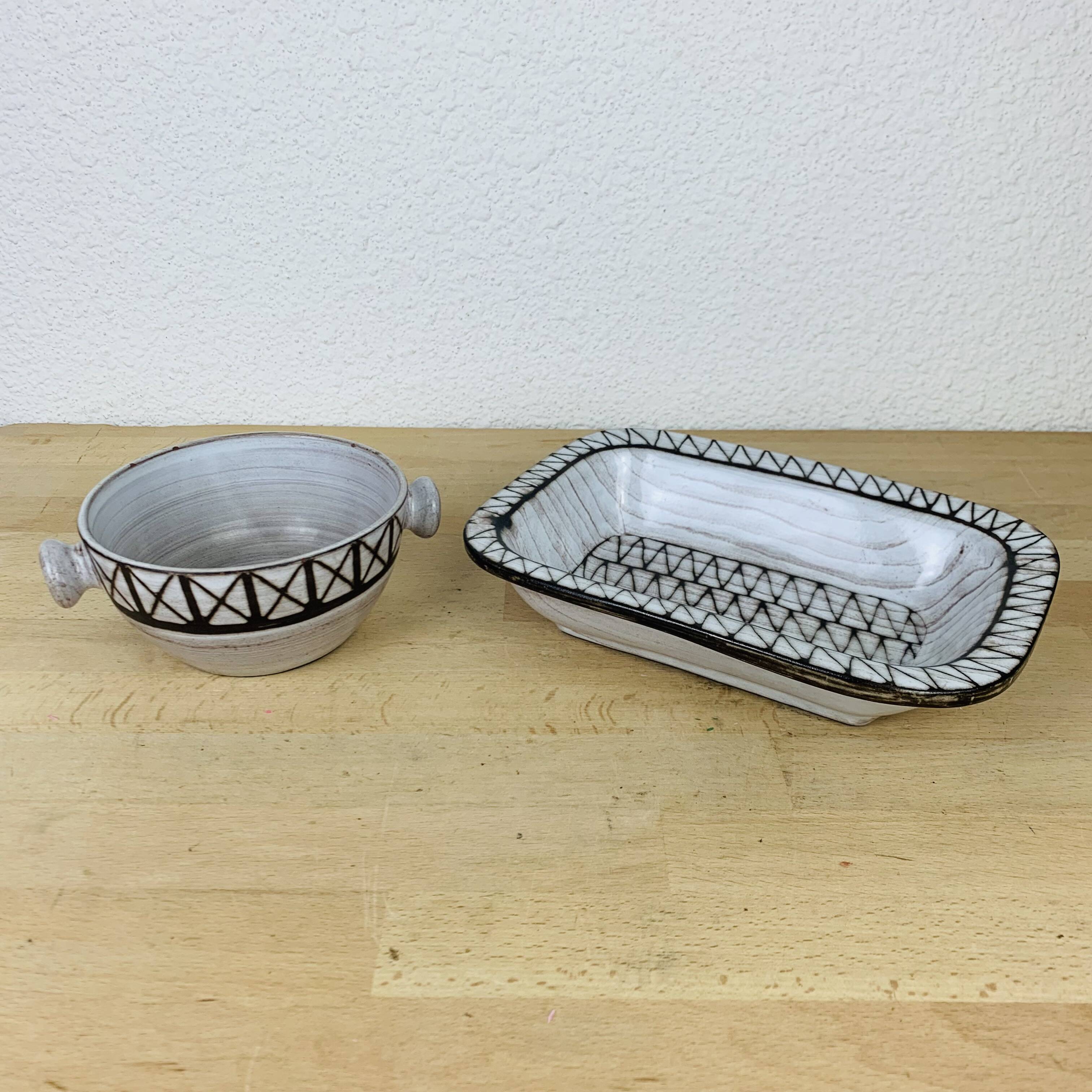 Dish and bowl Emile Masson in Vallauris