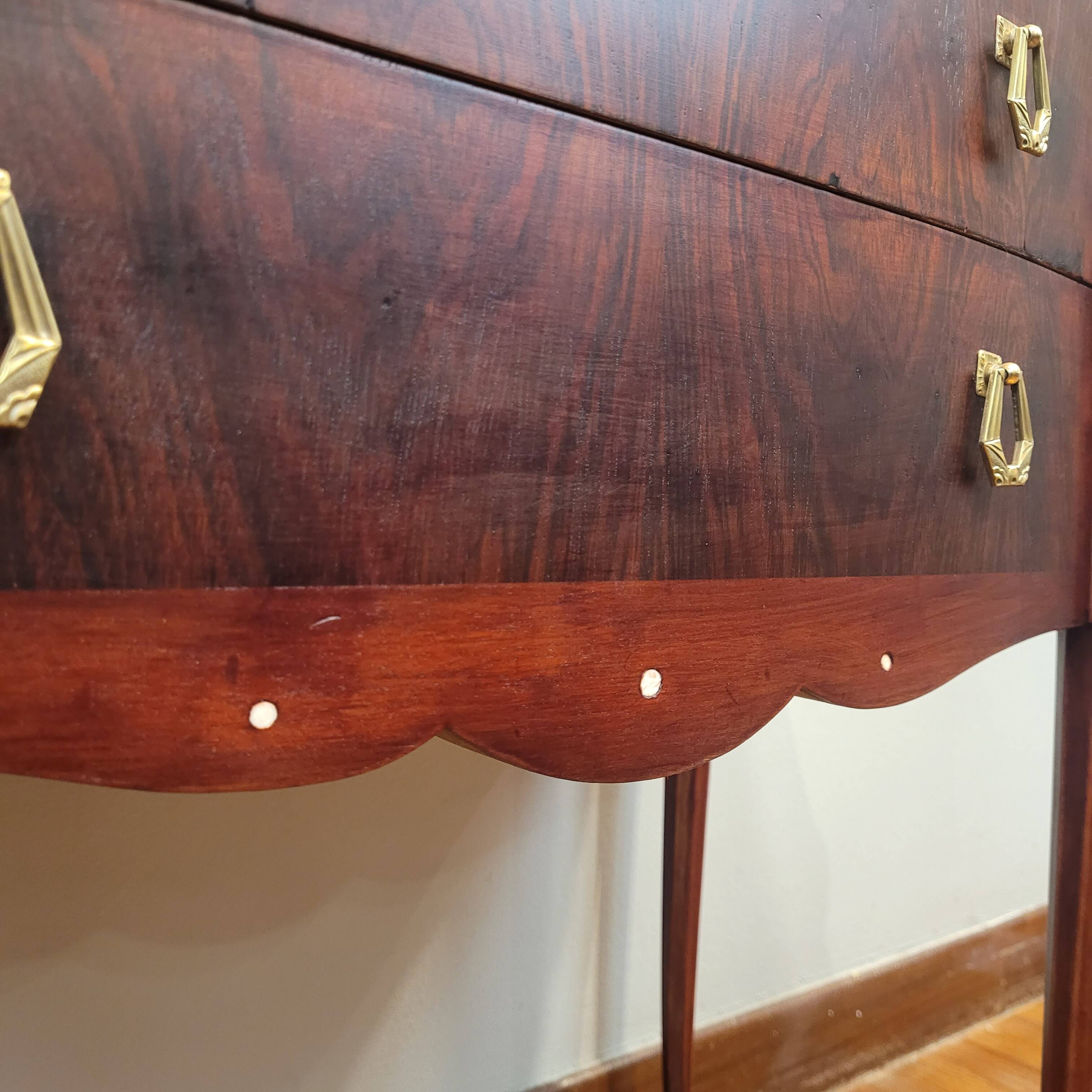 Art Deco dresser, siguiendo JE Ruhlmann, wood and colors, 40's - France