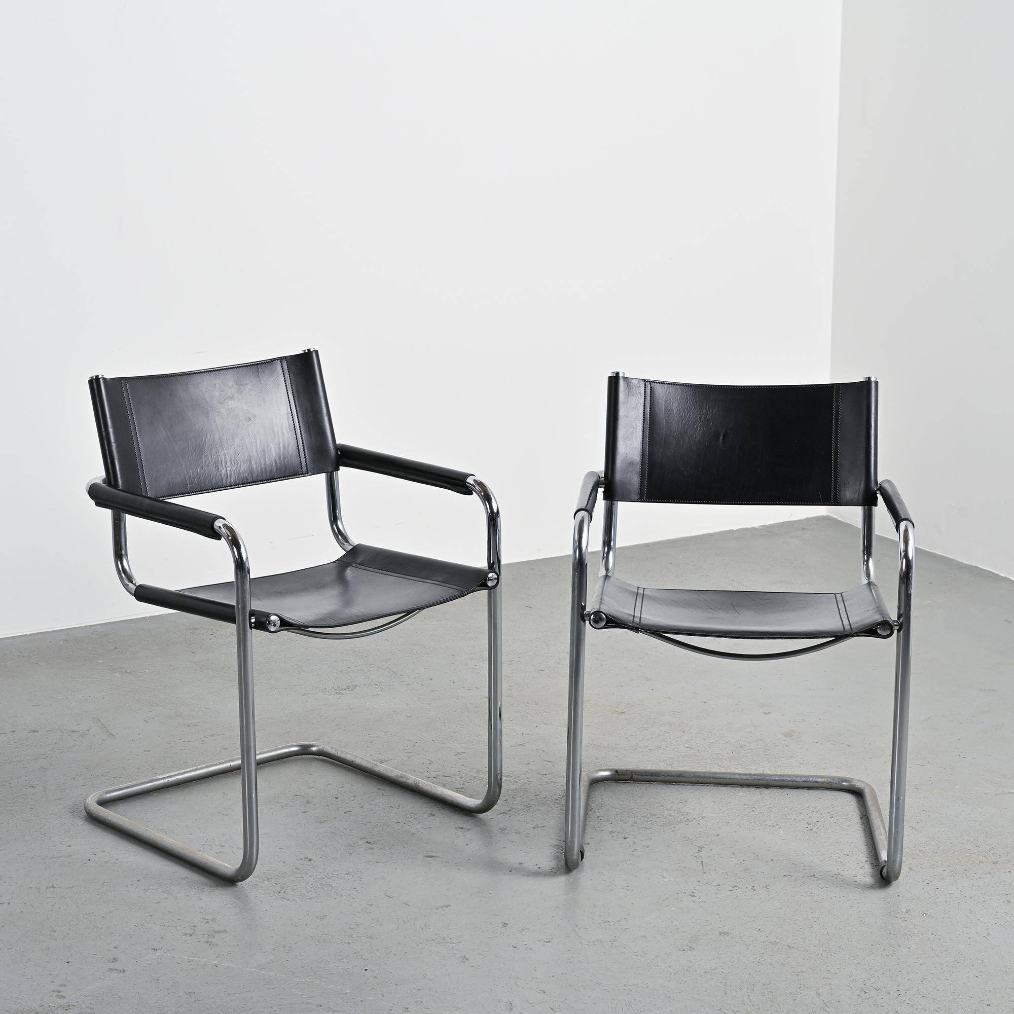 Pair of cantilever armchairs by Matteo Grassi, Italy, circa 1970.