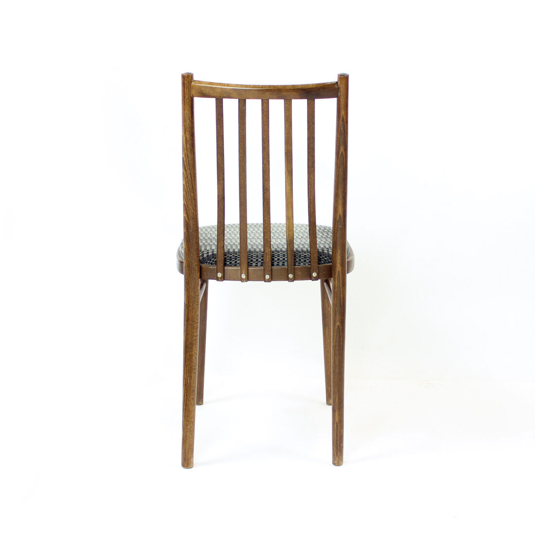 Set of 4 dining chairs in dark oak by ton, czechoslovakia 1960s