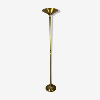 Louis XV style floor lamp in bronze and brass Lucien GAU 1980