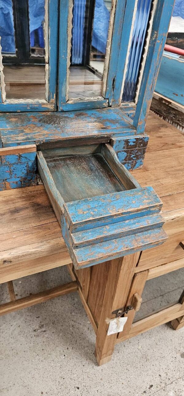 Ancienne vitrine art déco en teck