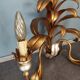 Gold metal wall light