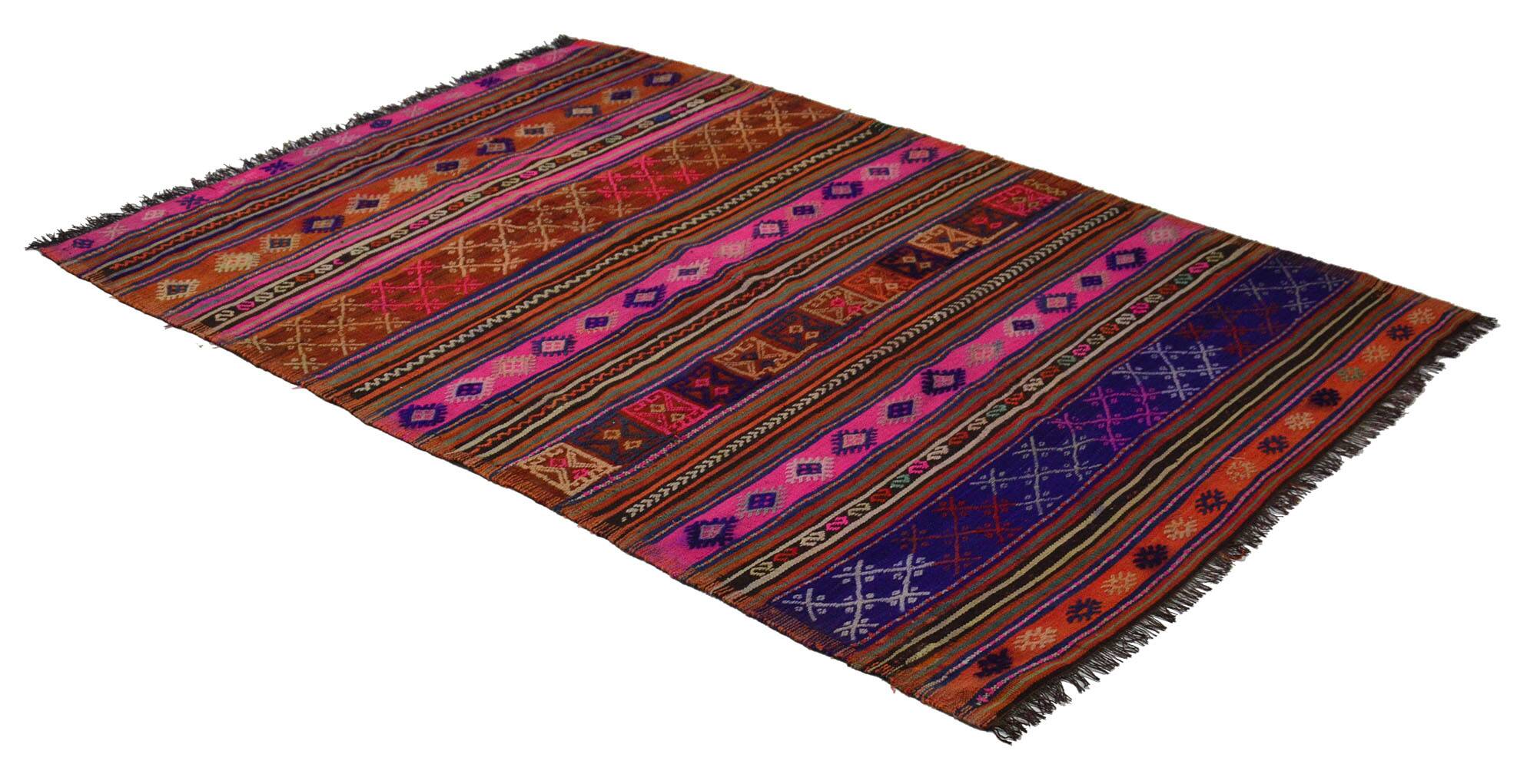 Handwoven Vintage Rug – Natural and Elegant 148x 220 cm