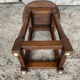 Escabelle Choir Stool Antique Solid Oak Half-Moon 19th Century Wine