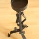 High handmade wrought iron candle holder for larger candles - vintage