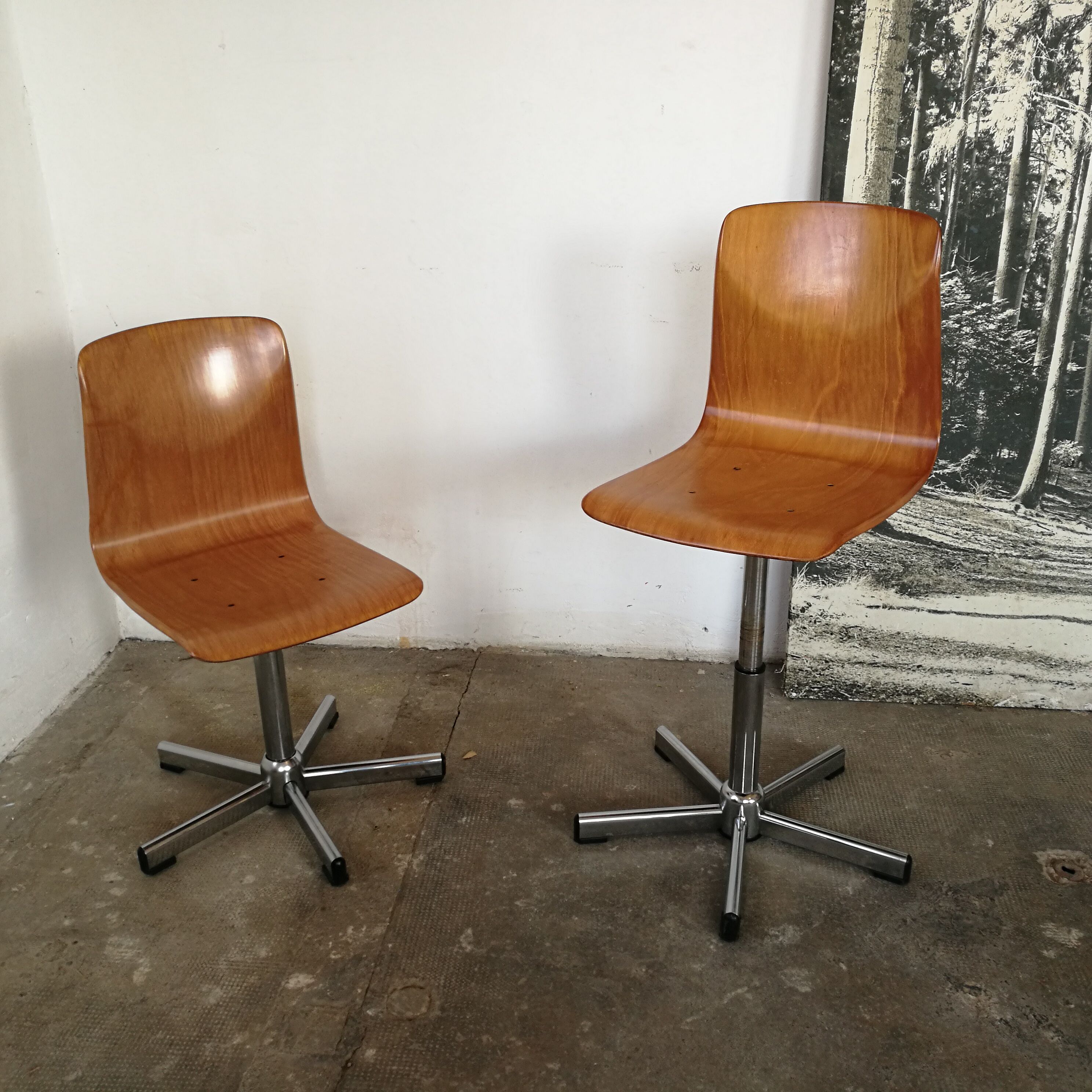Pair of workshop chairs