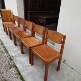 Dining room set table and 6 chairs Maison Regain in Elm