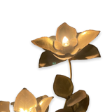 Lamp water lily in golden brass