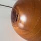 Wooden lamp, 2m fabric cable, fabric lampshade