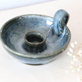 Candle holder, vintage pottery, Manziat, vintage