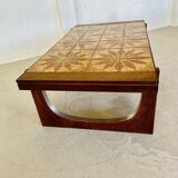 Table basse danoise en teck et céramique, années 1960