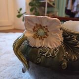 Jardinière in slipware signed by Gustave de Bruyn.