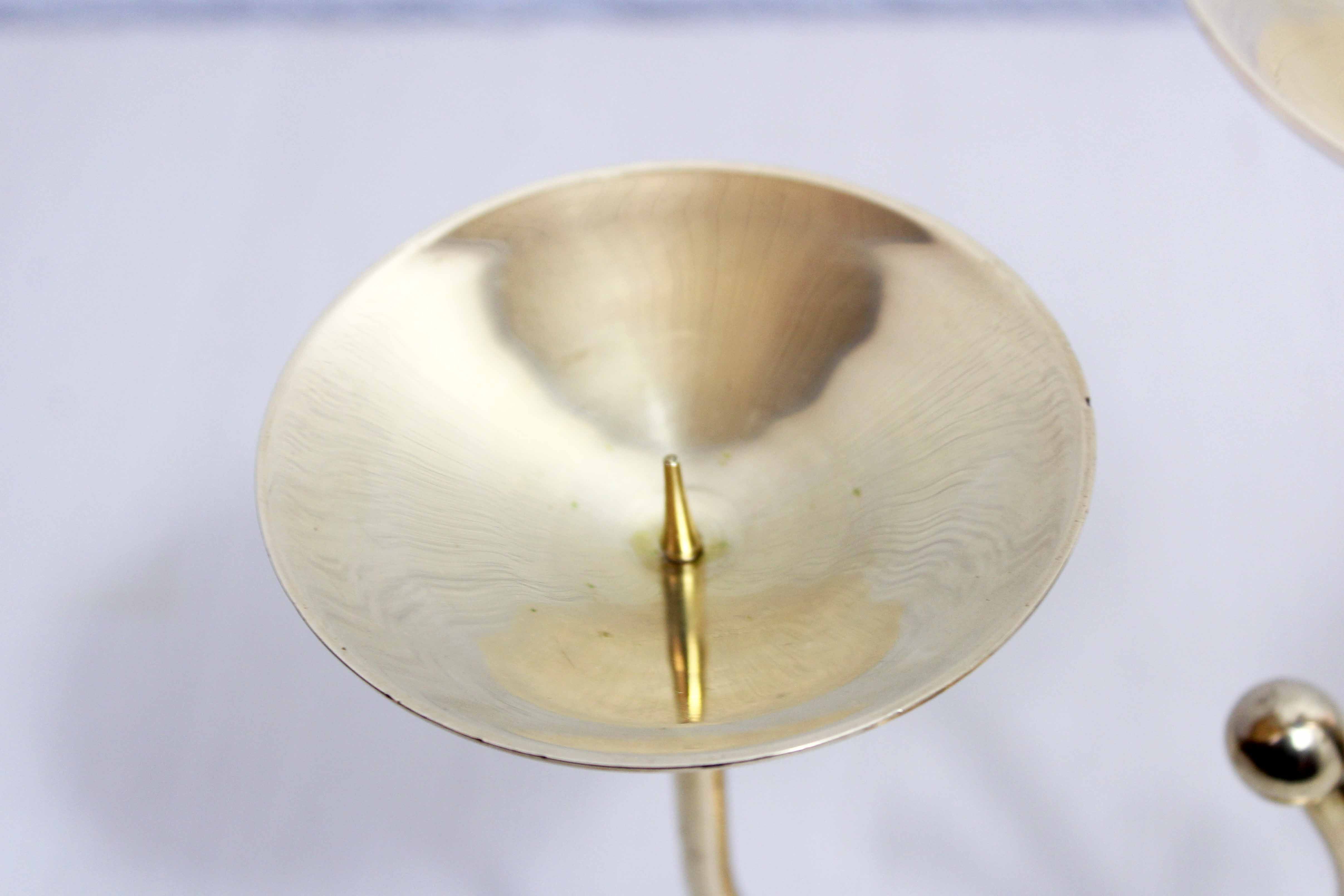 Art Deco style brass candle holder