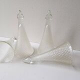 Set of 4 Champagne Flutes, Stemless Cornet Glasses, Glass Toasting Glasses