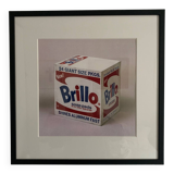 Original vintage pop art poster reissue of Andy Warhol "Brillo Box 1964"