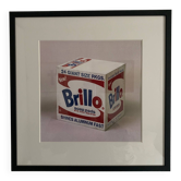 Affiche pop art original vintage réédition d’andy warhol « brillo box 1964 »