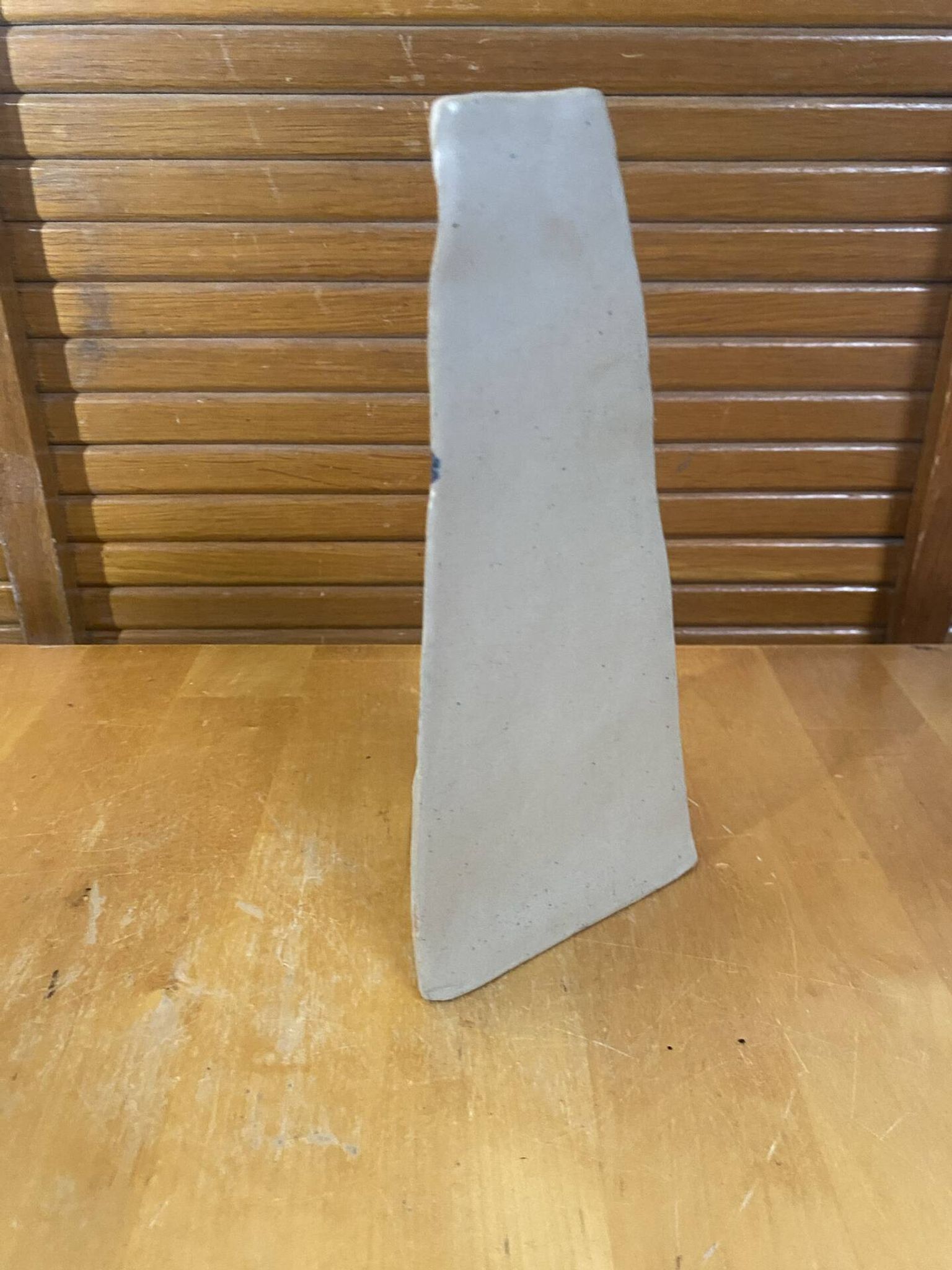 Vase HILBORN Pottery Design Céramique Grise Lignes Géométriques Vintag