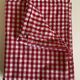 XXXL country tablecloth in poppy red gingham canvas