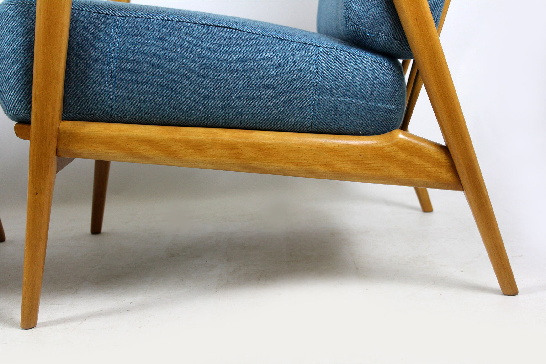 Mid-Century Scandinavian Blue & Turquoise Armchairs, 1960s, Set of 2