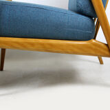 Mid-Century Scandinavian Blue & Turquoise Armchairs, 1960s, Set of 2