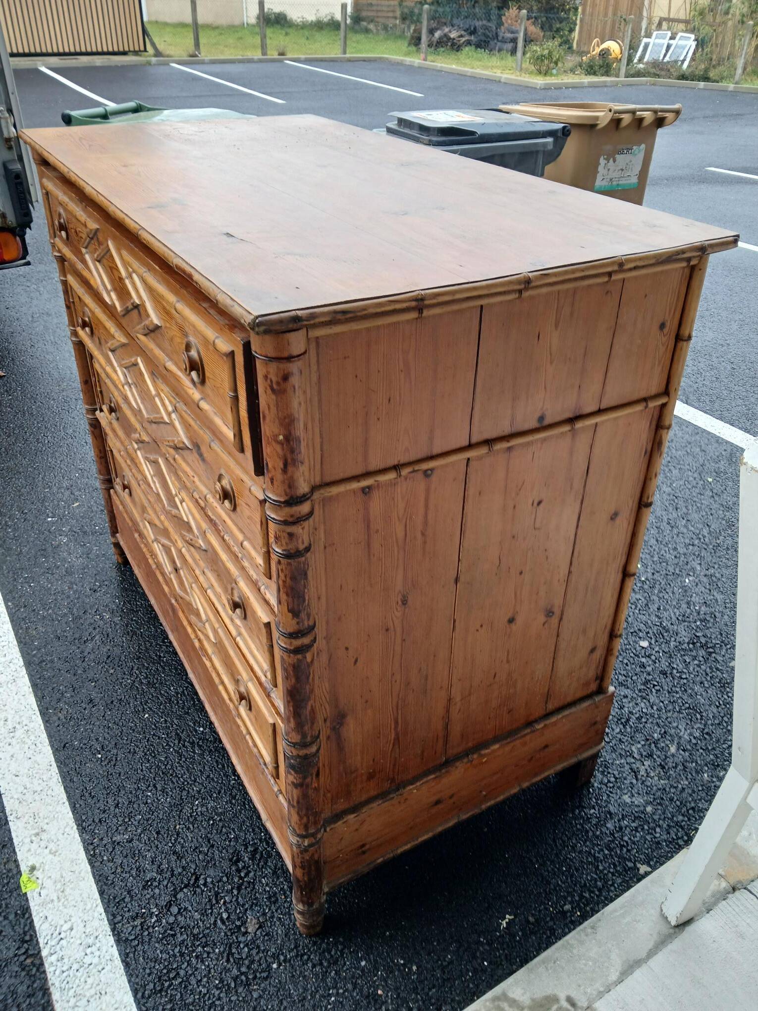 commode bambou époque 19 ème siècle