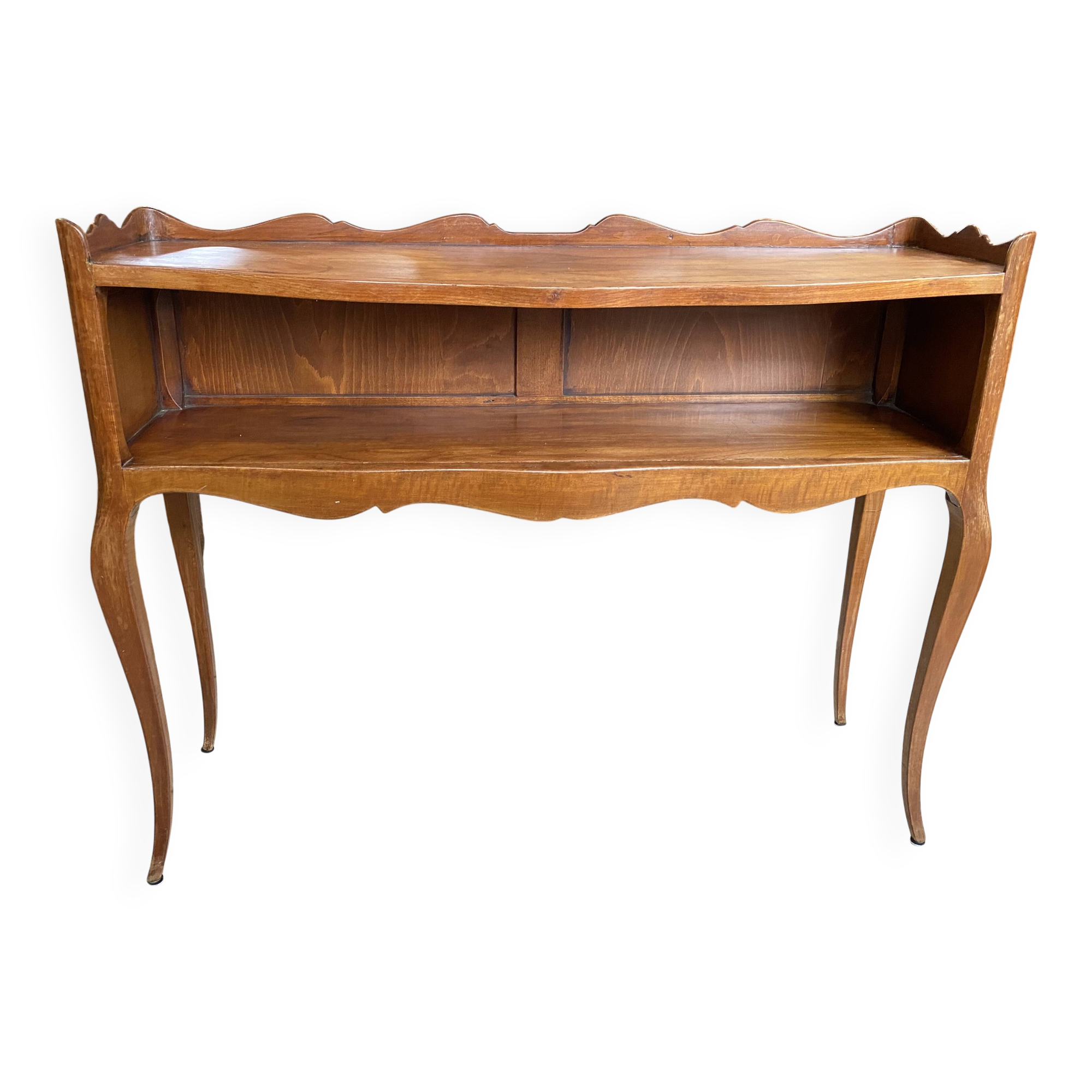 Console with a niche in cherry wood in Louis XV style.