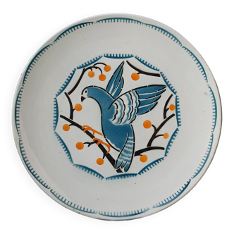 Géo Condé (1891–1980) for K & G Lunéville “cherry dove” plate