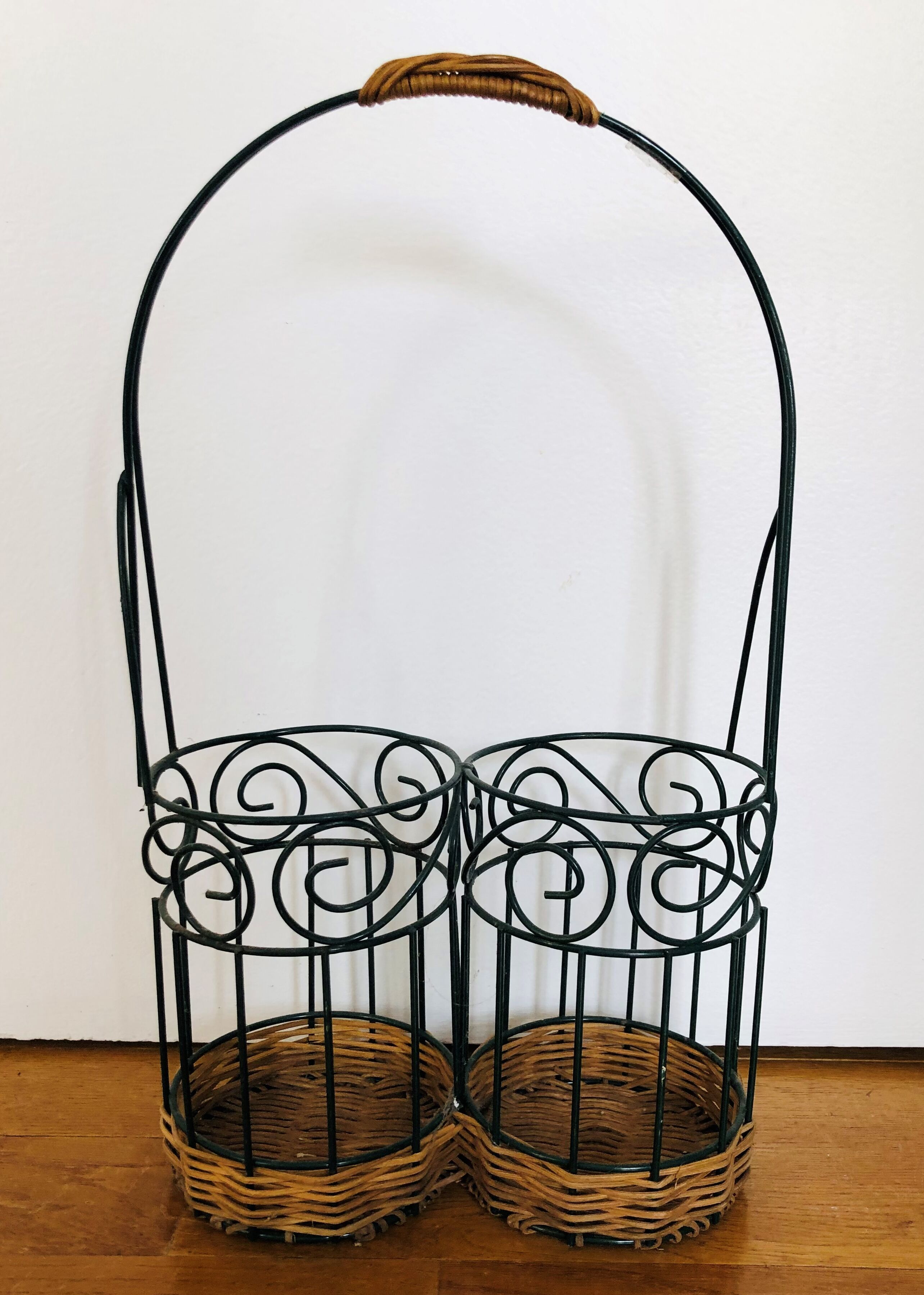 Wrought iron bottle holder