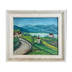 Tableau peinture naïve paysage