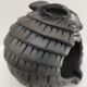 Zoomorphic ashtray armadillo black ceramic signed