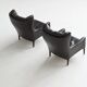 Pair of Durlet lounge chairs in brown leather Belgium 1960