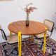 Vintage Teak Round Dining Table, Mid Century Danish