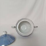 Blue sugar bowl, 1920s, lustrous porcelain.