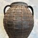 Artisan clay amphora with wire mesh, Romania, circa 1950