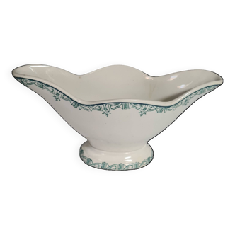 Earthenware gravy boat from Saint Amand