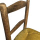 Old wooden chair, mulched seat