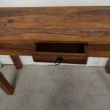 Console bureau bois de Sesham massif