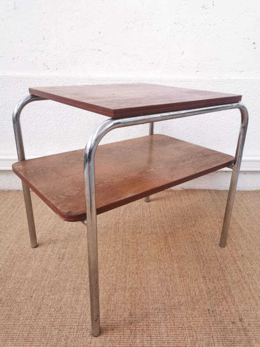 Metal and wood console