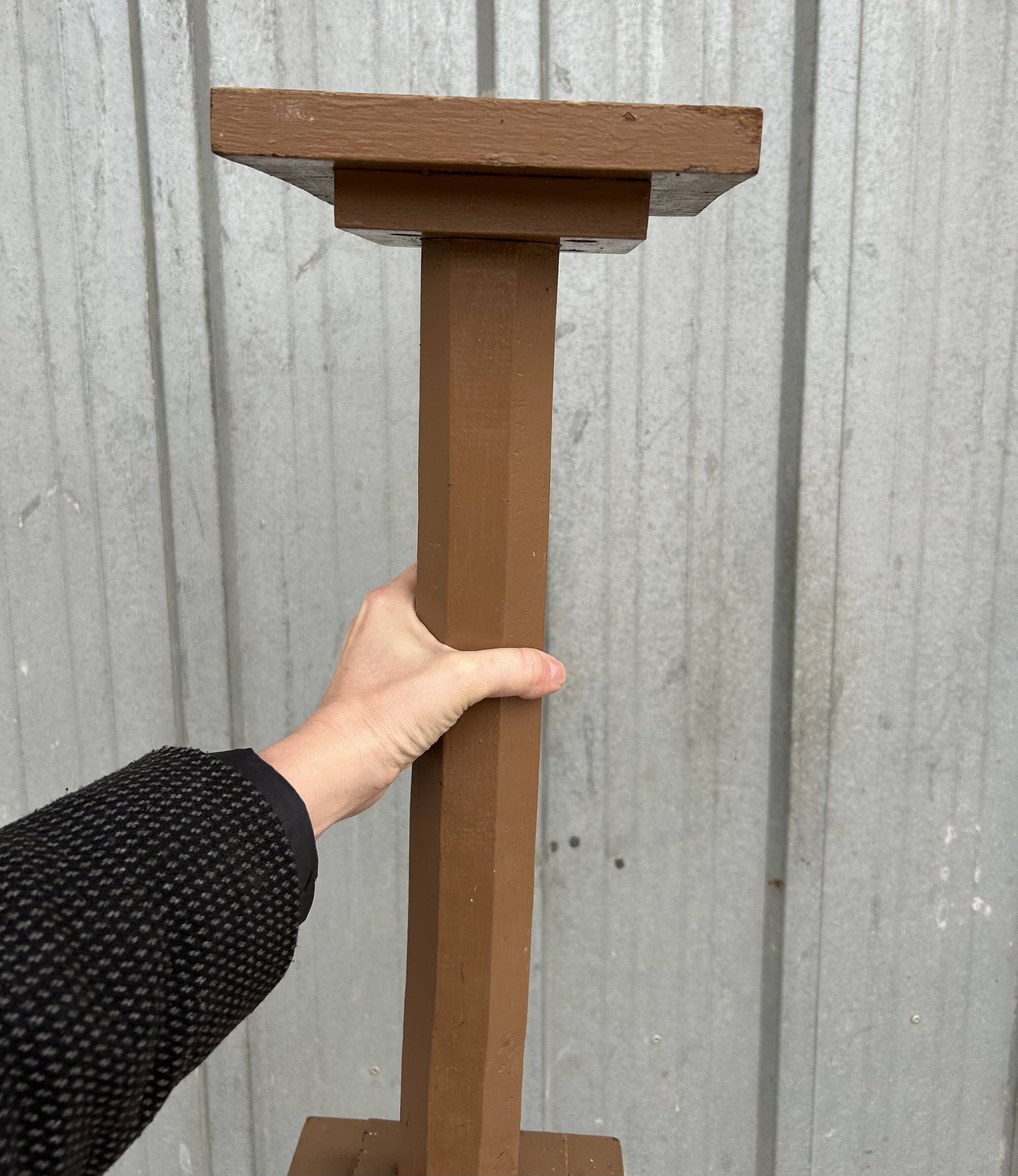 Antique wooden column