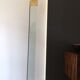 Glass and brass floor lamp by Max Baguara for Lamperti, Italy, 1970s