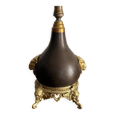 Brass Gold Orientalist Elephant Ram Napoleon III Metal Lamp Base