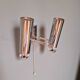 Double wall light in chromed metal, G. SCOLARI, 70s