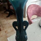 Slim single-flower vase in navy blue enamel