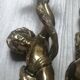 Paire d'appliques en bronze ,anges ,angelots,chérubins